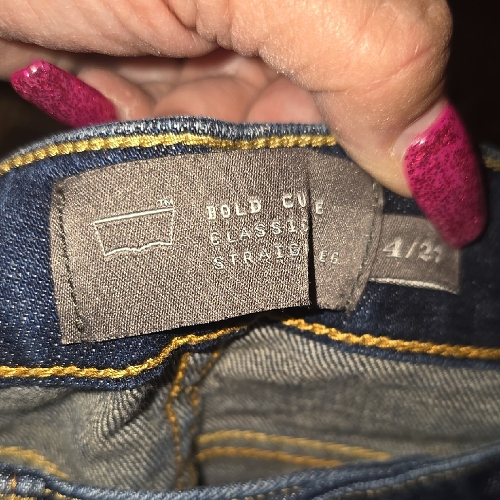 Dark Blue Flare Jeans with LV iconic Pattern - Picture 6 of 8